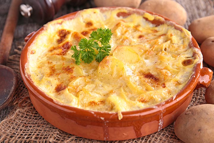 Potato gratin cheese recipe for kids