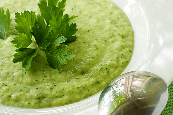 Potato leek soup with parsley during your pregnancy