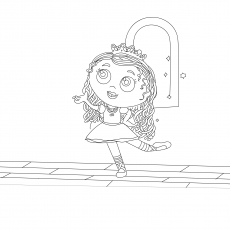 Princess Pea from Super Why coloring page