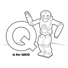 QRIO in robot coloring page