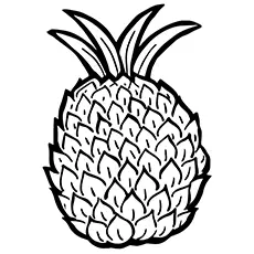 Queen Victoria pineapple coloring page