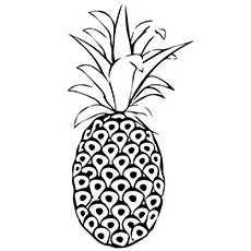 Red Spanish pineapple coloring page