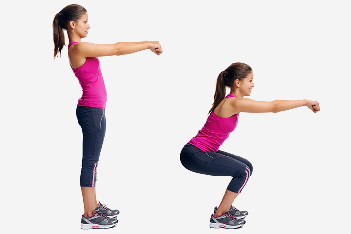 Squats workout for teenage girls