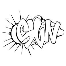 printable graffiti coloring pages