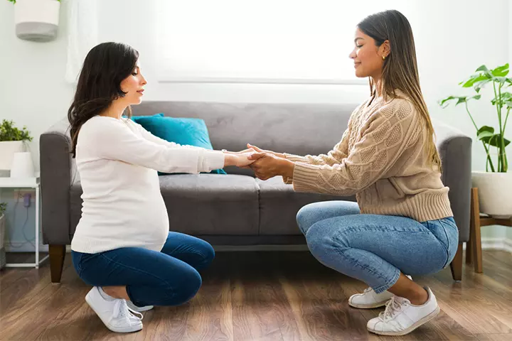 Supported squats are safer during pregnancy