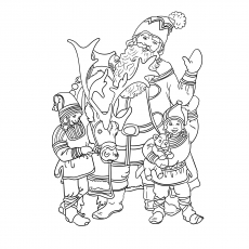 The Night Before Christmas, Jan Brett coloring page
