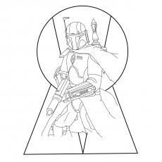 boba fett helmet coloring page