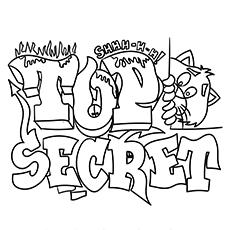 coloring pages graffiti letters