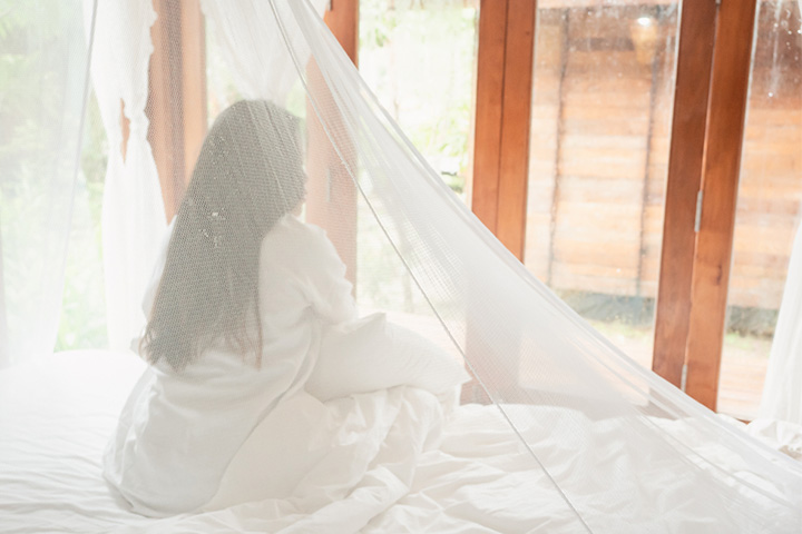 Use mosquito nets around your bed