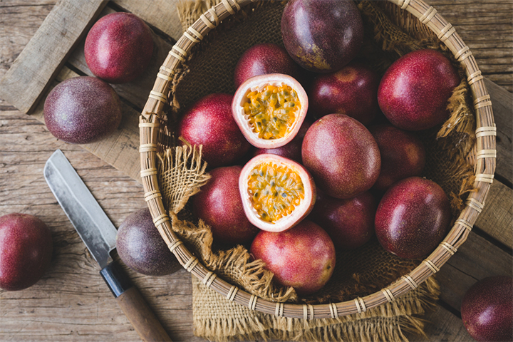 Vitamin and nutrient-rich passion fruit