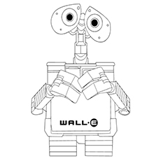 Wall-E robot coloring page