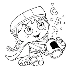 Wonder Red from Super Why coloring page