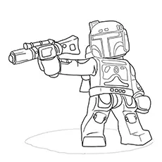 Young Boba Fett in his armor coloring page_image