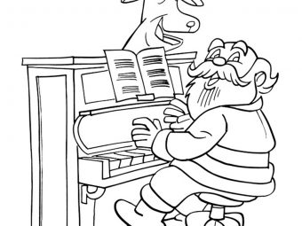 10 Beautiful Piano Coloring Pages For Your Little One