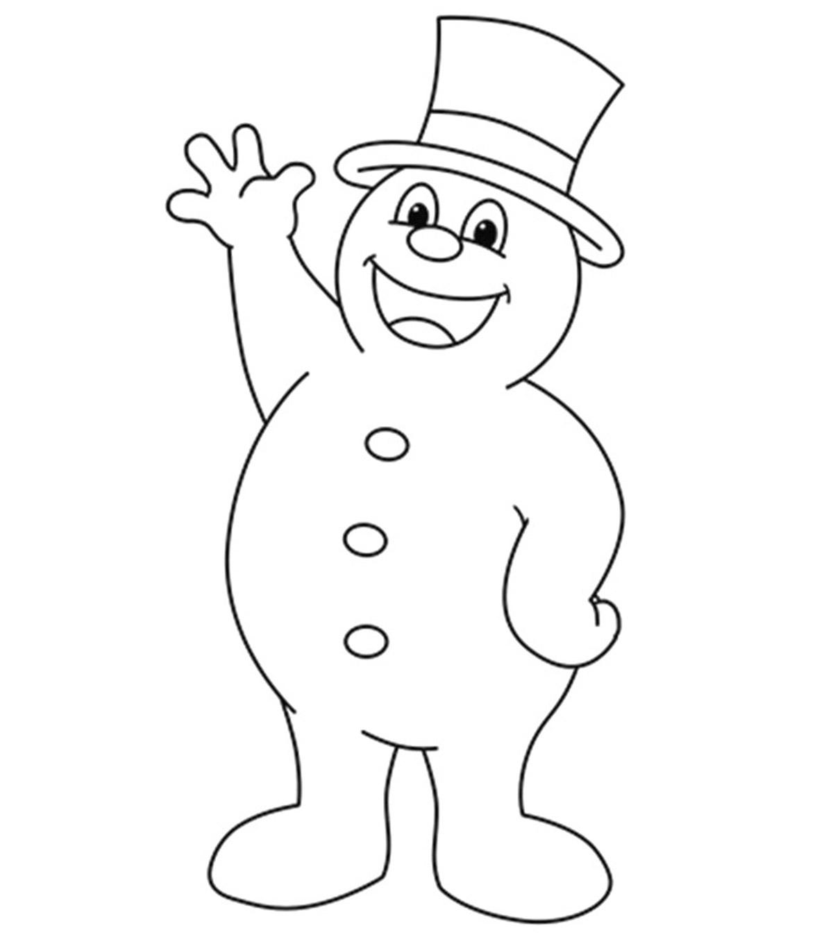 frosty the snowman magician coloring page