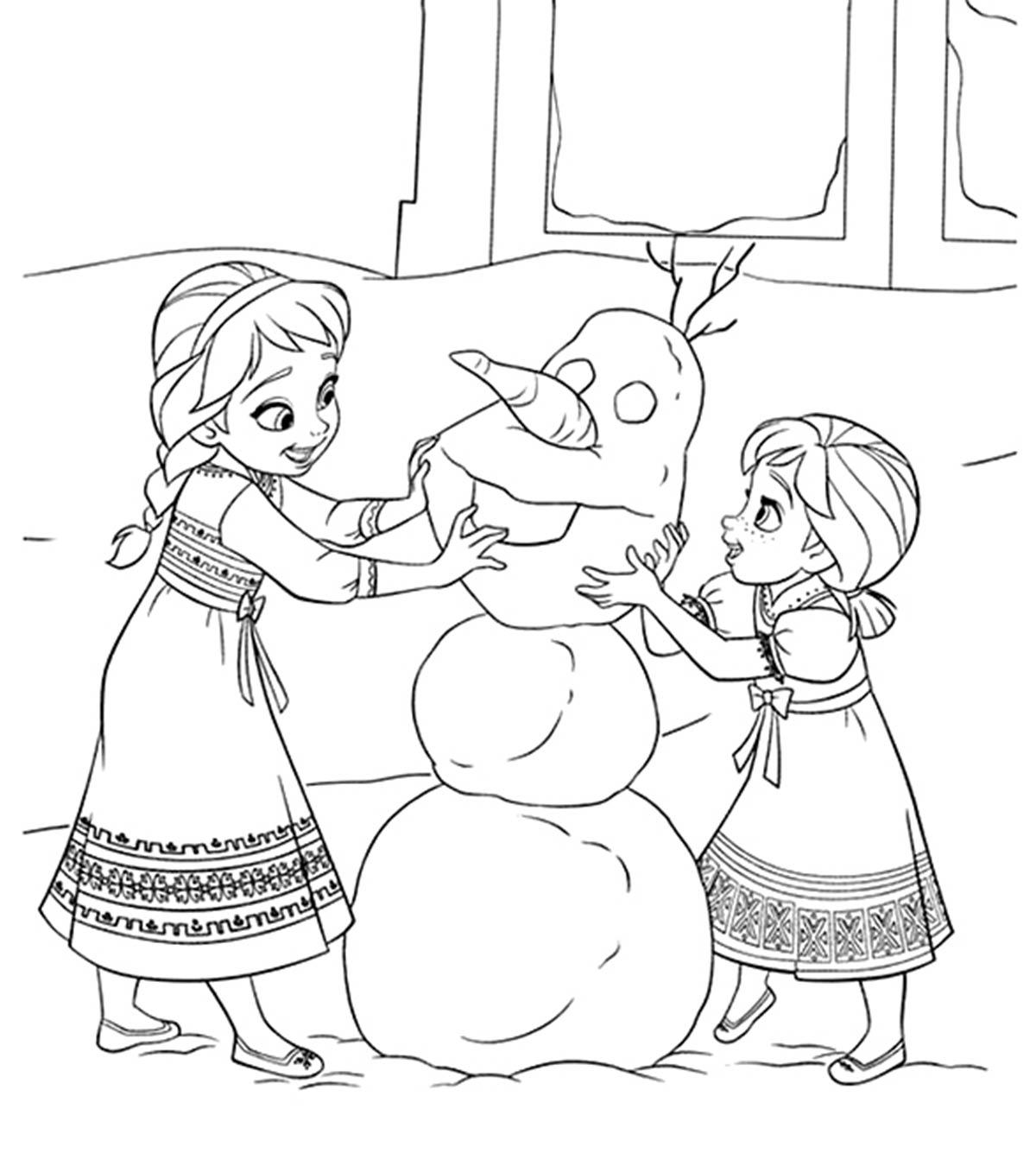 Download 50 Beautiful Frozen Coloring Pages For Your Little Princess