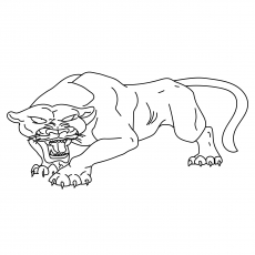 A black panther coloring page