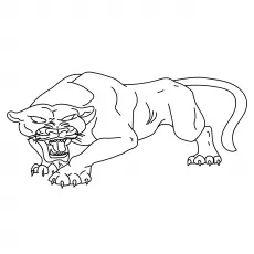 A black panther coloring page_image