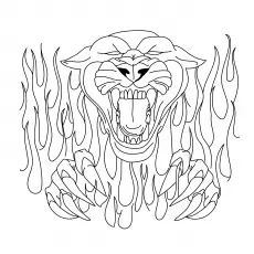 A ferocious panther coloring page