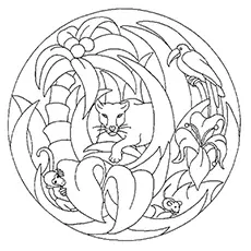 A panther in the jungle coloring page_image