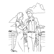 Ann Darrow and Jack Driscoll, King Kong coloring page