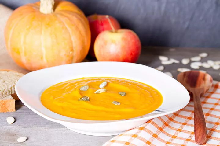 Apple and pumpkin puree for babies