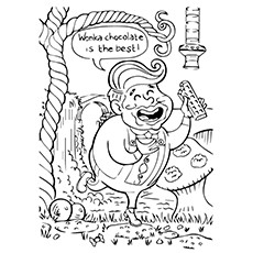 Charlie And The Chocolate Factory Coloring Pages - Augustus Gloop