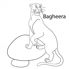 Bagheera, panther coloring page