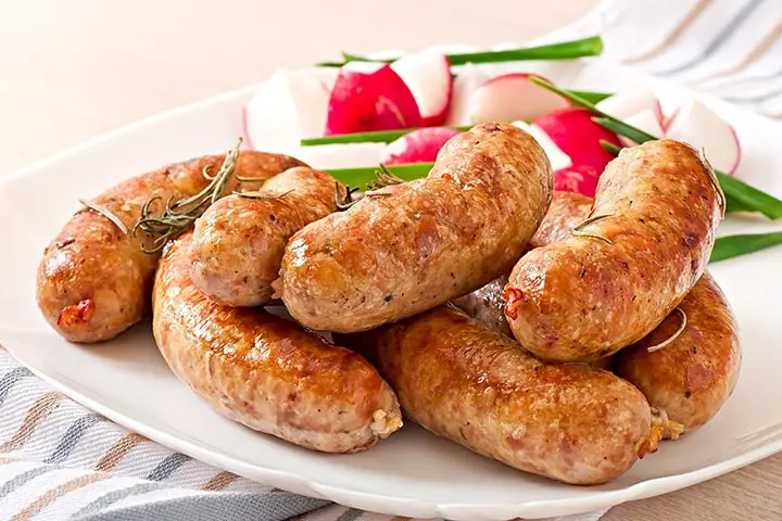 Baked sausages and butterbeans during pregnancy