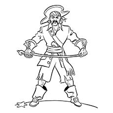 Block poster Pirates - coloring page for 25 people - Yoors