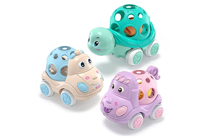 BeAndge Toddler Rattle & Roll Toy Vehicles