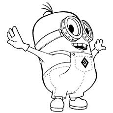 simple minion coloring pages for preschoolers