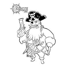 Boochbeard, pirate coloring page