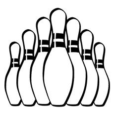 Bowling pins coloring page