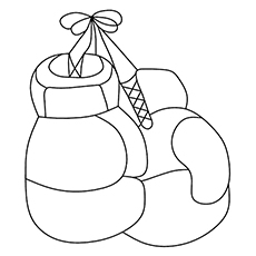 Boxing gloves coloring page