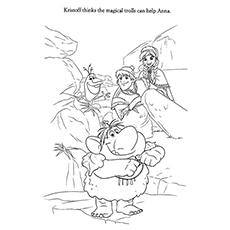 frozen trolls coloring pages