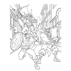 Avengers Team coloring page
