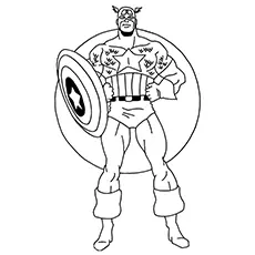 Picture Of Captain America, Avengers coloring page