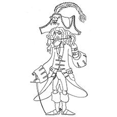 Block poster Pirates - coloring page for 25 people - Yoors