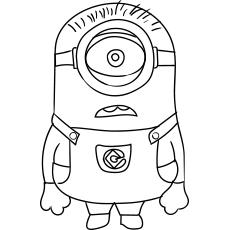 minion face coloring page