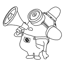 Carl, minions coloring page