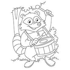 Cartoon raccoon coloring page_image