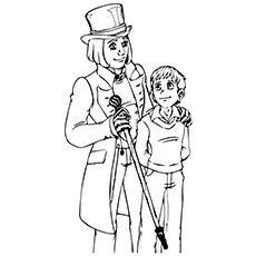 Charlie And Willy, Charlie And The Chocolate Factory coloring page