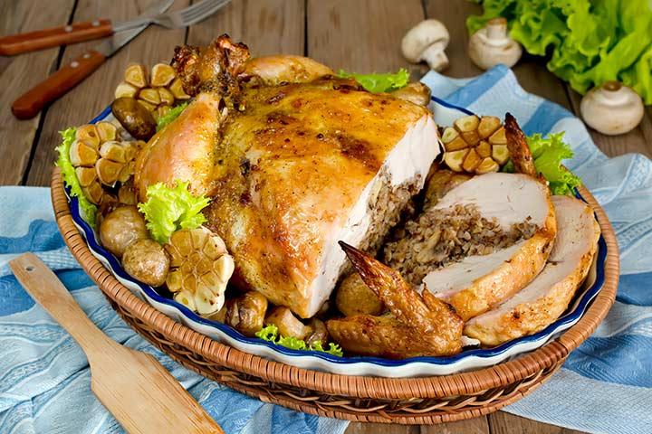 Chicken breasts stuffed with crab during pregnancy