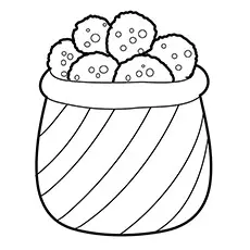 Chocolate chip cookies coloring page