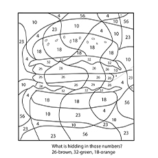 Color by number coloring page