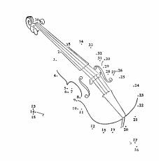 Connect the dot violin coloring page