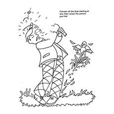 Connect The Dots, golf coloring page