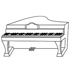 grand piano coloring page