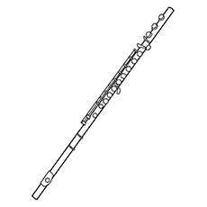 Contra-Alto flute coloring page